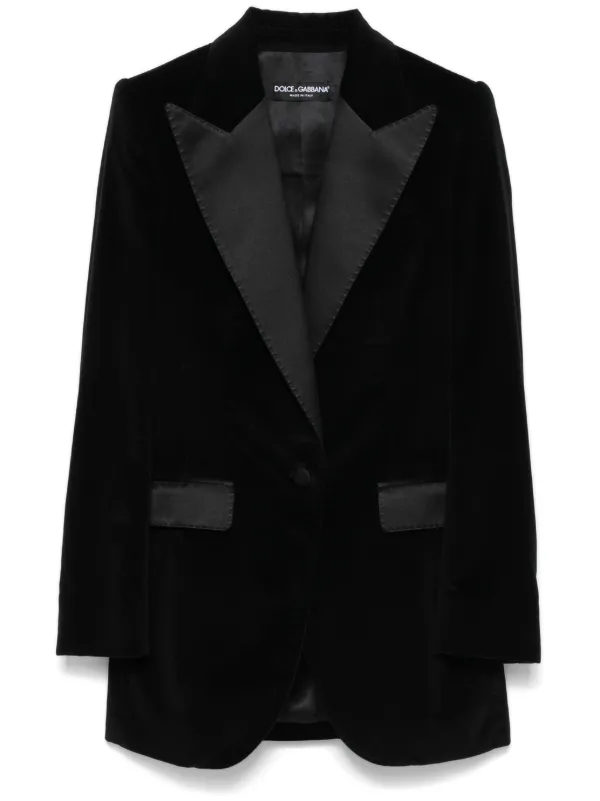 DOLCE＆GABBANAターリントンダブルブレストベルベットジャケット Dolce & Gabbana Turlington ベルベット ジャケット | ブラック