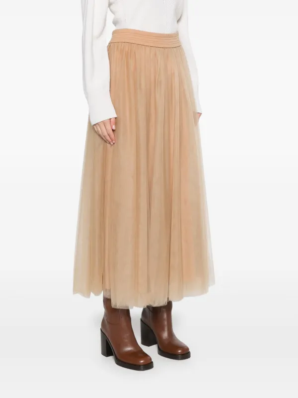 スカート FABIANA FILIPPI Tulip skirt Beige Women's Skirts: Satin, Wool & Tulle Skirts | Fabiana Filippi®