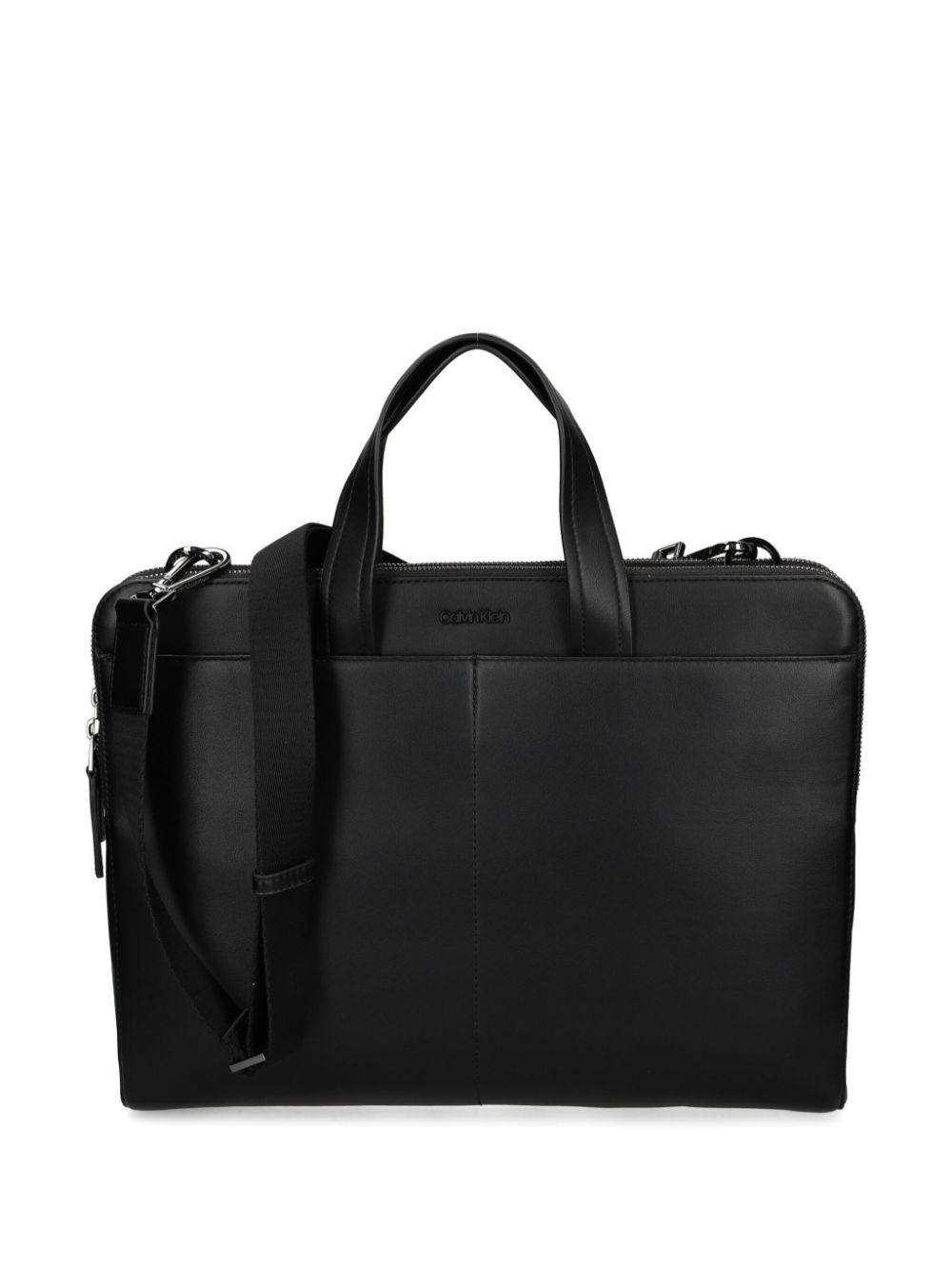 Calvin Klein logo briefcase – Black