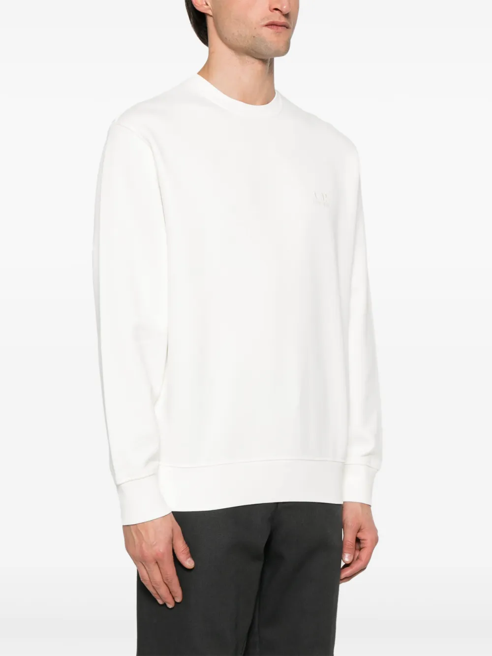 C.P. Company Sweater met geborduurd logo Wit