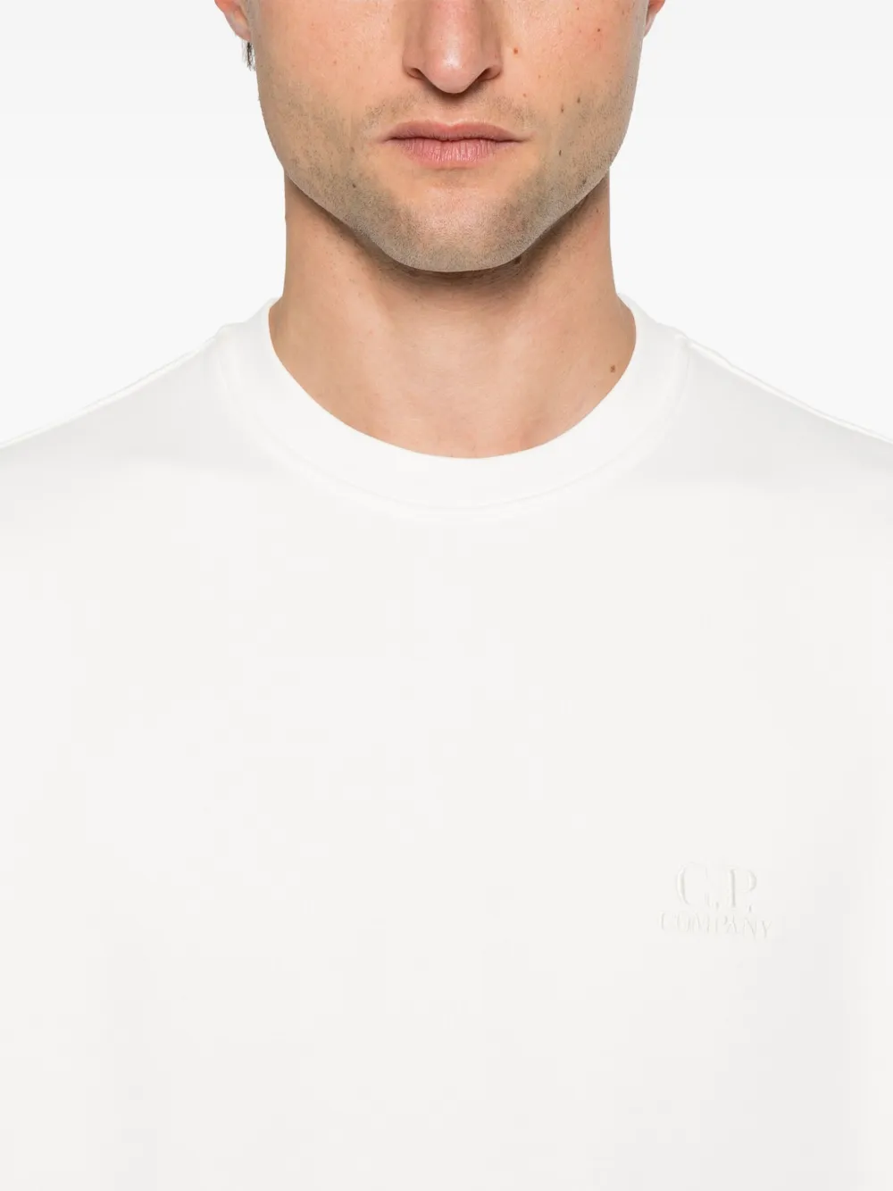 C.P. Company Sweater met geborduurd logo Wit