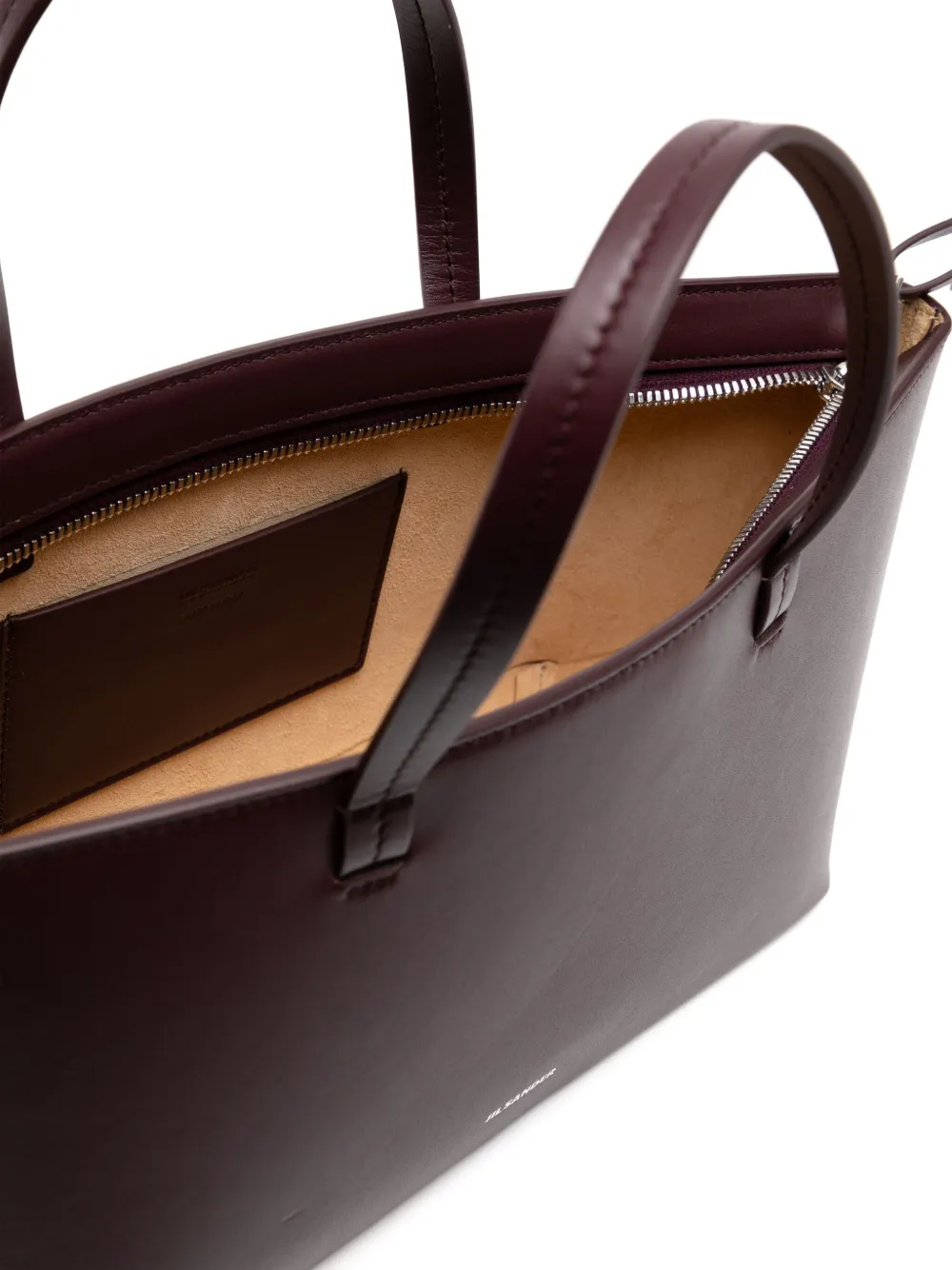 Jil Sander Shopper met logo Beige