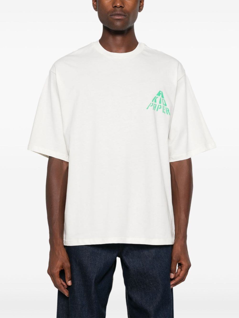 Shop A Paper Kid Logo-print T-shirt In White