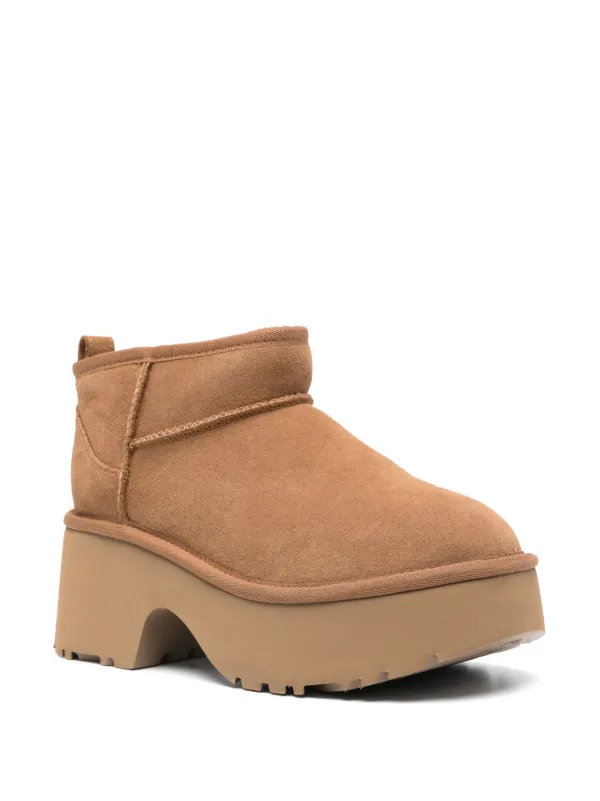 UGG Classic Ultra Mini New Heights Boots | Brown | FARFETCH TR