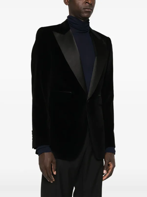 Dolce & Gabbana Velvet Blazer | Black | FARFETCH ID