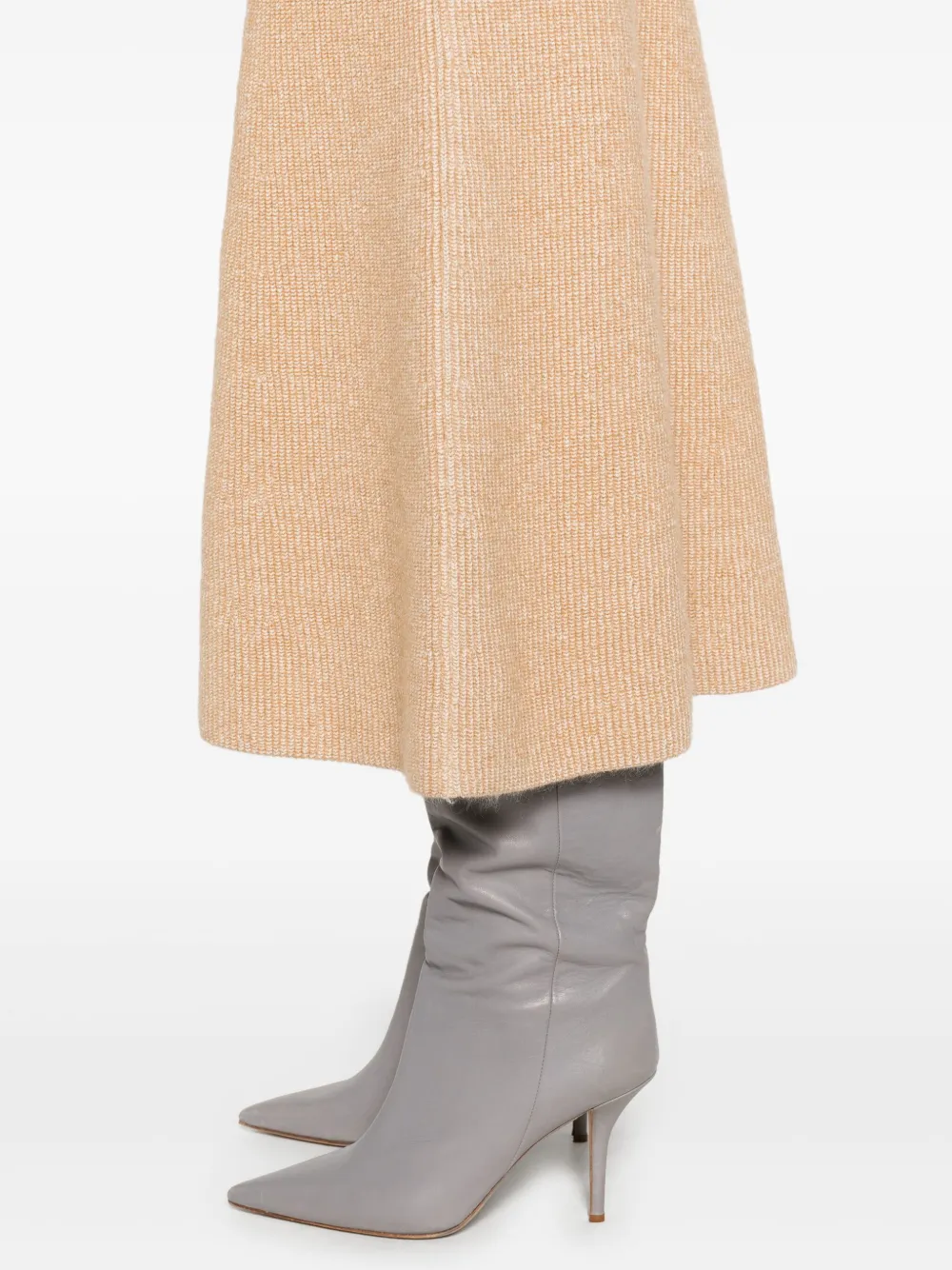Fabiana Filippi Gebreide midi-rok Beige