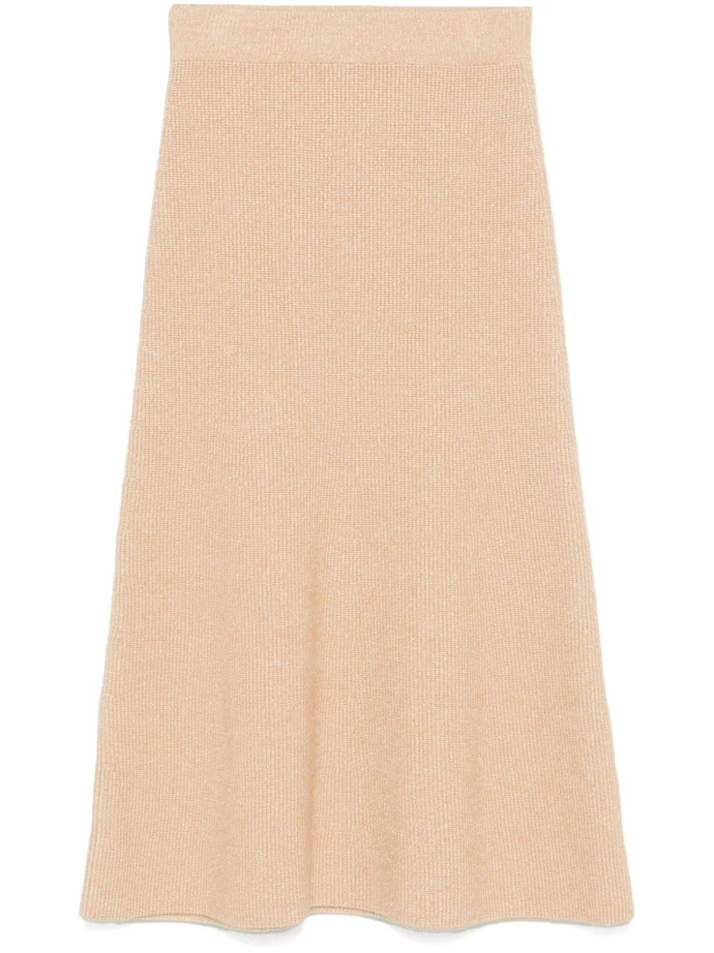 Fabiana Filippi Gebreide midi-rok Beige