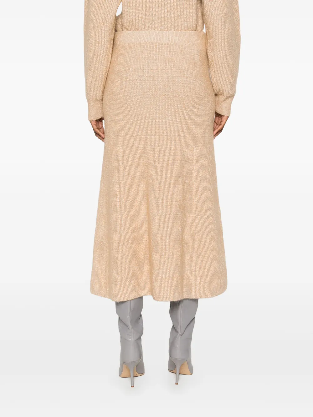Fabiana Filippi Gebreide midi-rok Beige