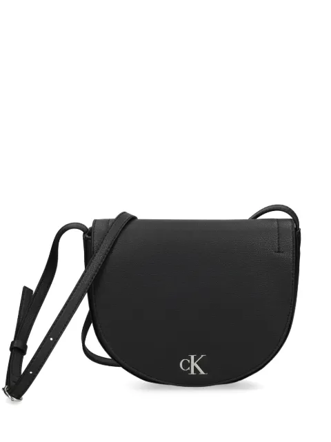Calvin Klein bolsa de hombro con placa del logo