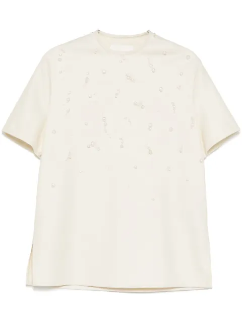 Jil Sander faux-pearl T-shirt