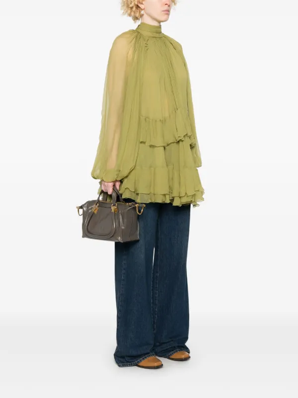 Chloé Small Paraty Shoulder Bag | Grey | FARFETCH