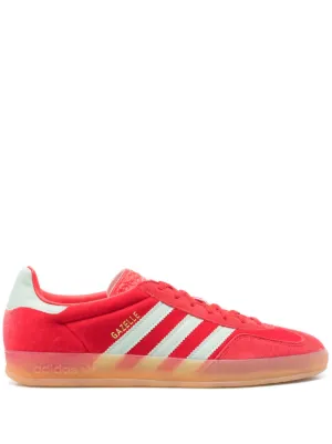 adidas gazelle silver green womens Gazelle Indoor Shoes Better Scarlet/Cream White/Gold Metallic  Karen Walker
