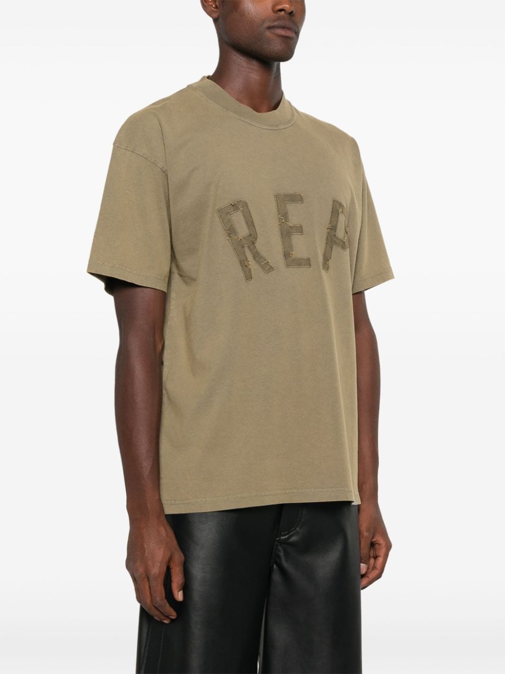 Shop Represent Rep-appliqué T-shirt In Green