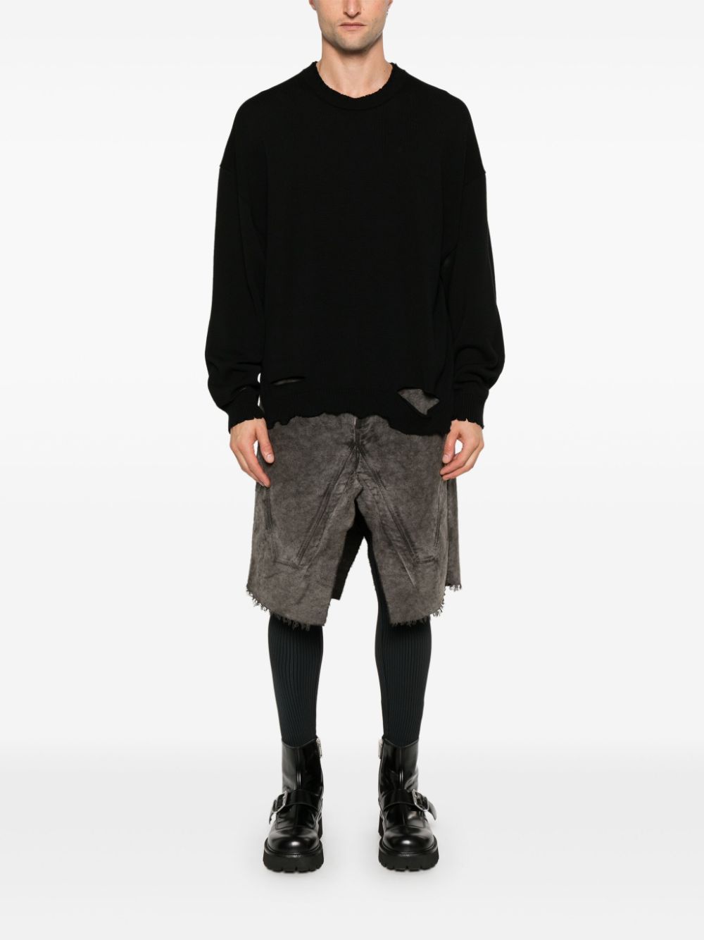 Rick Owens DRKSHDW Silvered midi-rok - Bruin