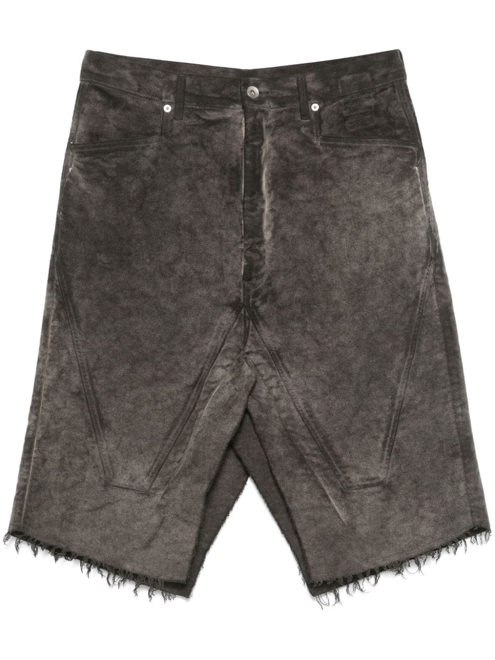 Shop Rick Owens Drkshdw Silvered Midi Skirt In Brown