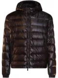 Add padded hooded jacket - Brown