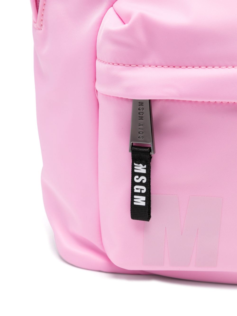 Shop Msgm Logo-stamp Backpack In Pink