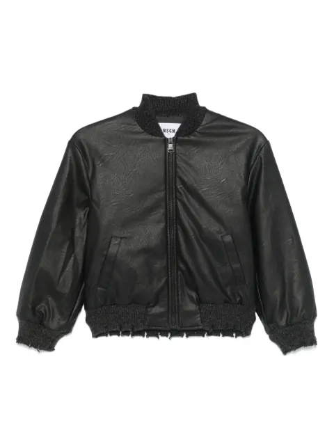 MSGM Kids faux-leather jacket
