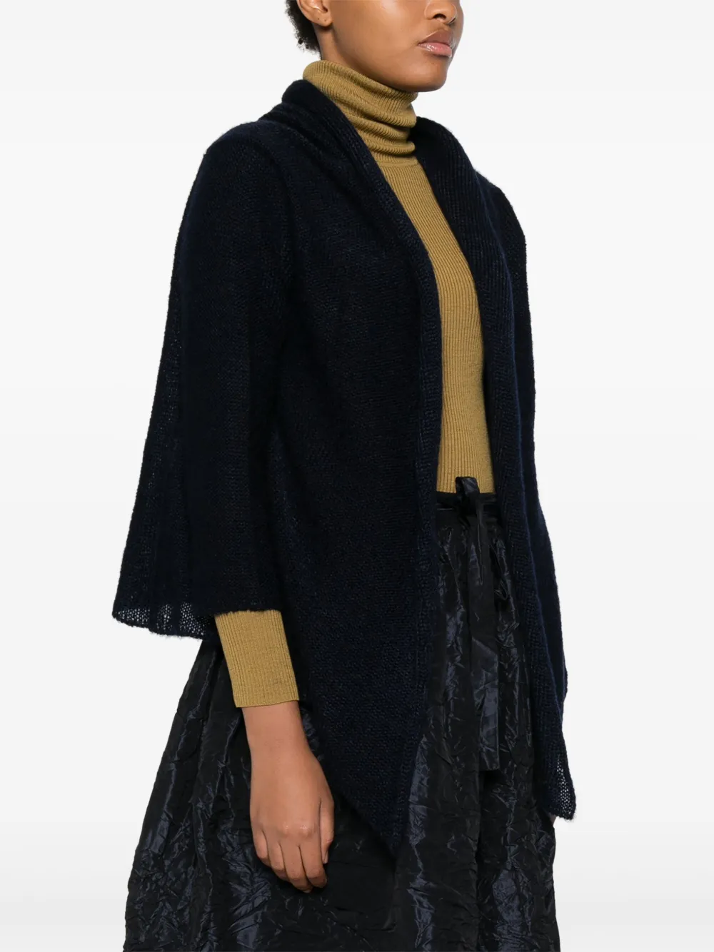 双反面针织开衫