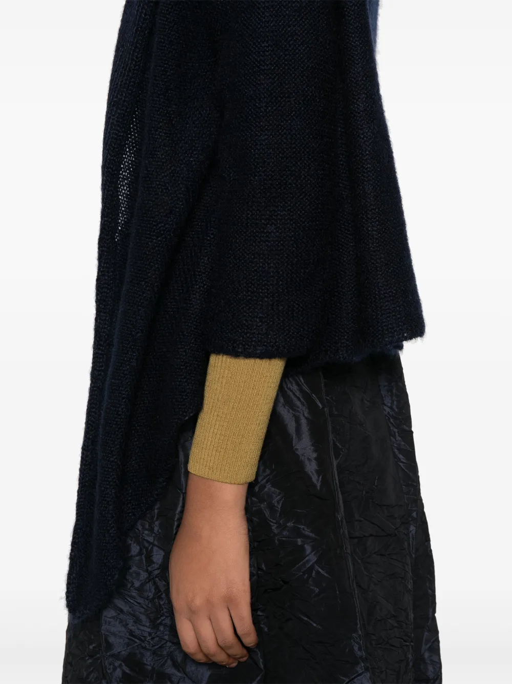 双反面针织开衫