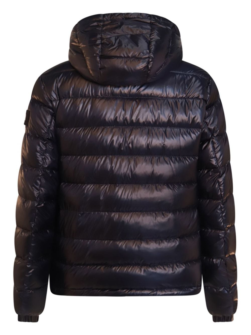 Add padded hooded jacket - Blauw