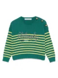 Philosophy Di Lorenzo Serafini Kids striped sweater - Green