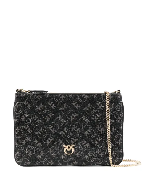 PINKO Classic-monogram clutch bag