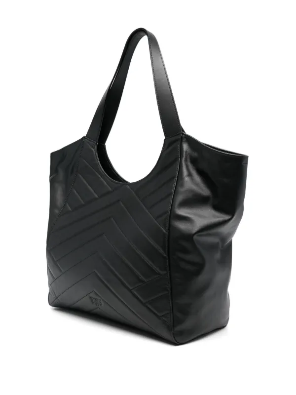 トートバッグ Pinko Chevron Quilted Cow Leather Tote Bag PINKO chevron-quilted Tote Bag | Black | FARFETCH