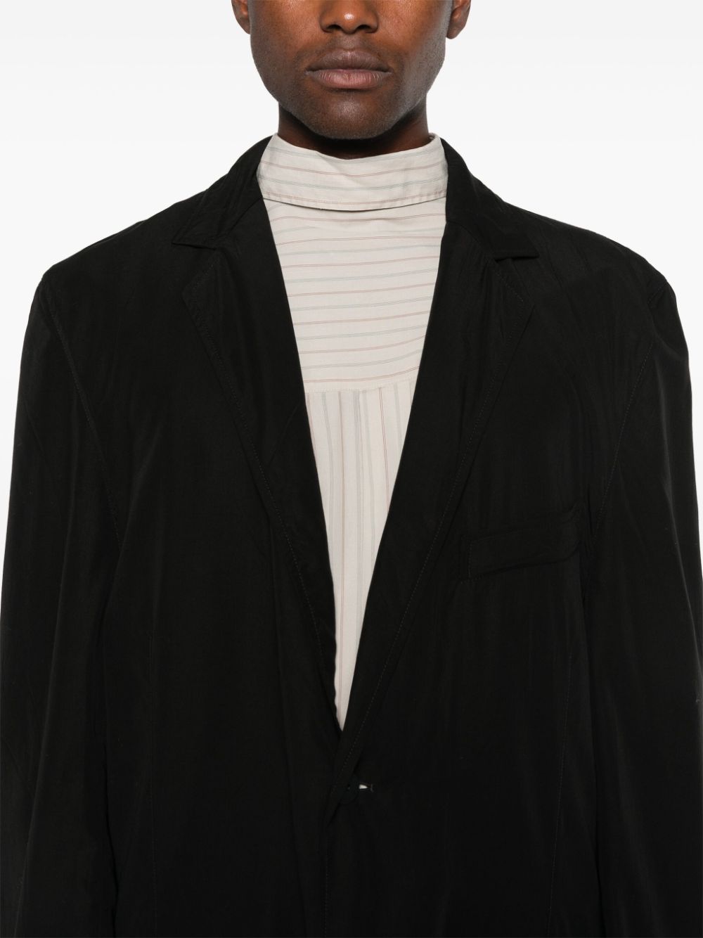 Shop Balenciaga Single-breasted Blazer In Black