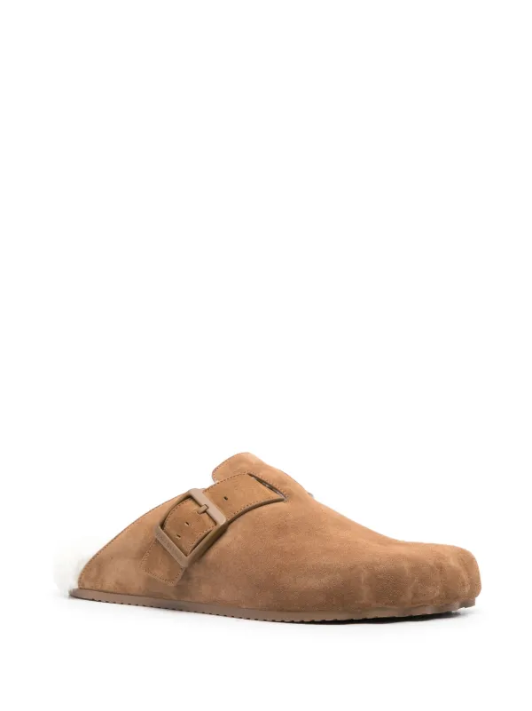 サンダル・ミュール BALENCIAGA Camel Suede Sunday Slippers Balenciaga Sunday Slippers | Brown | FARFETCH