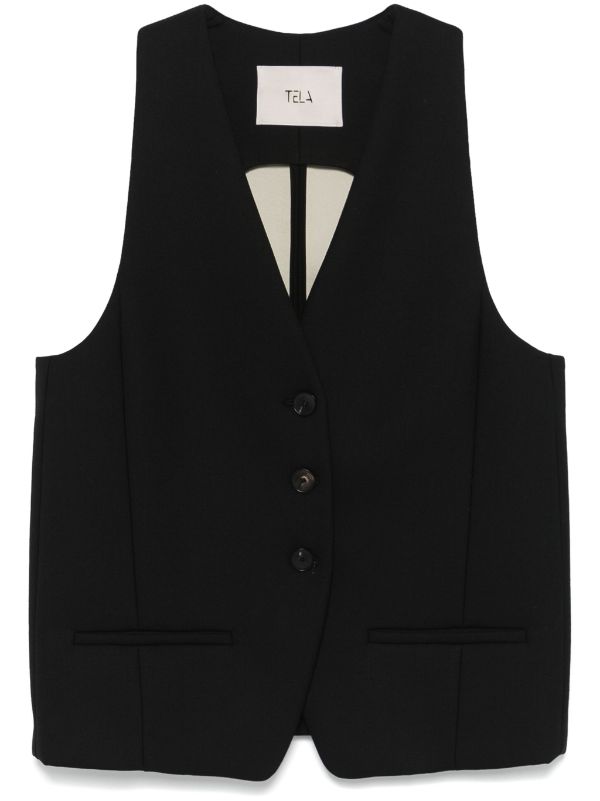 Tela Scuba Gilet | Black | FARFETCH