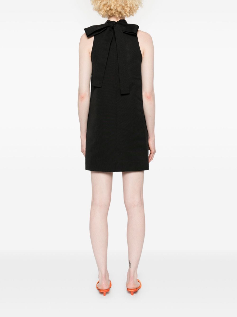 Shop Staud Finn Mini Dress In Black