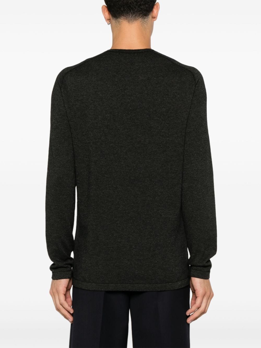 Shop Transit Mélange-effect Sweater In Grey