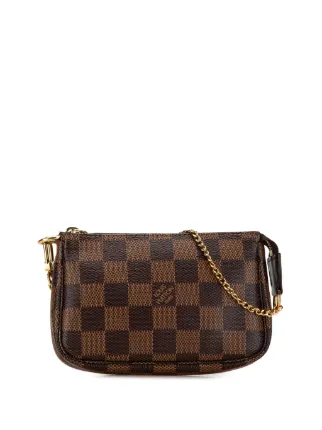 Louis Vuitton Pre Owned 2020 Damier Ebene Kleine Pochette Accessoires Handtas Bruin FARFETCH NL