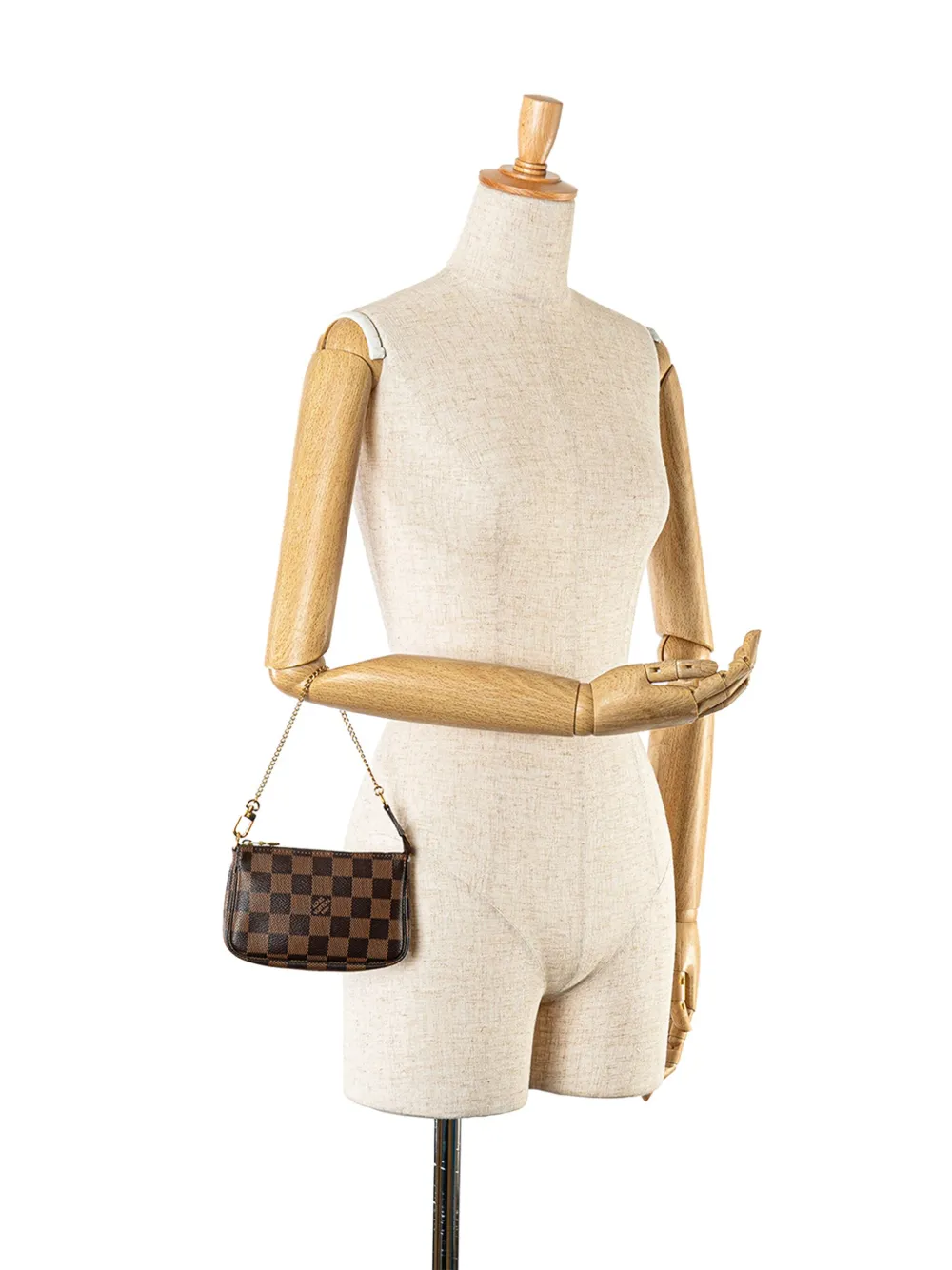 Affordable Louis Vuitton Pre-Owned 2020 Damier Ebene Mini Pochette Accessoires handbag WOMEN