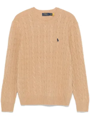 Polo Ralph Lauren ケーブルニット セーター | ブラウン | FARFETCH JP