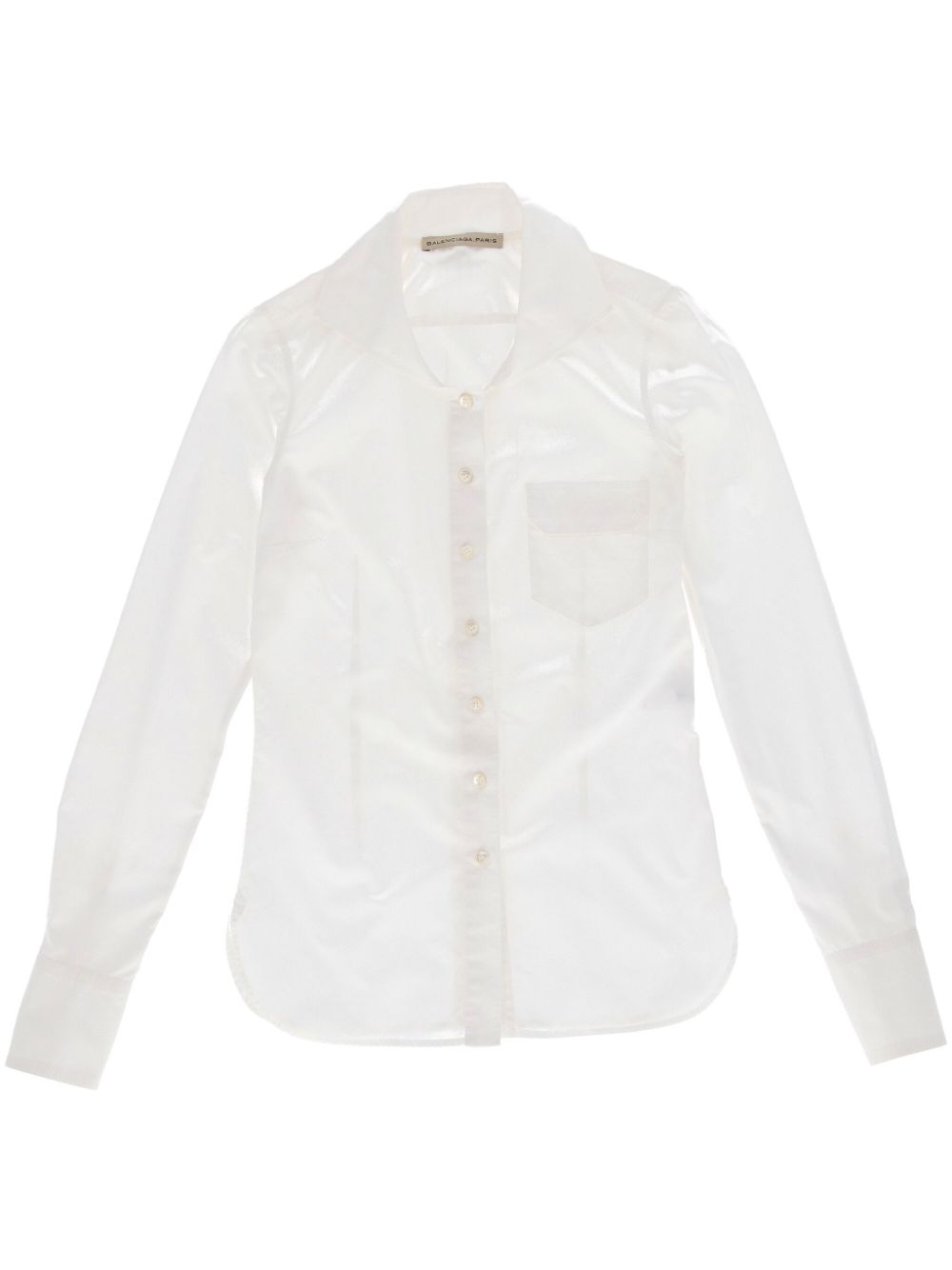 Balenciaga Pre-Owned 2000s sheer shirt - White