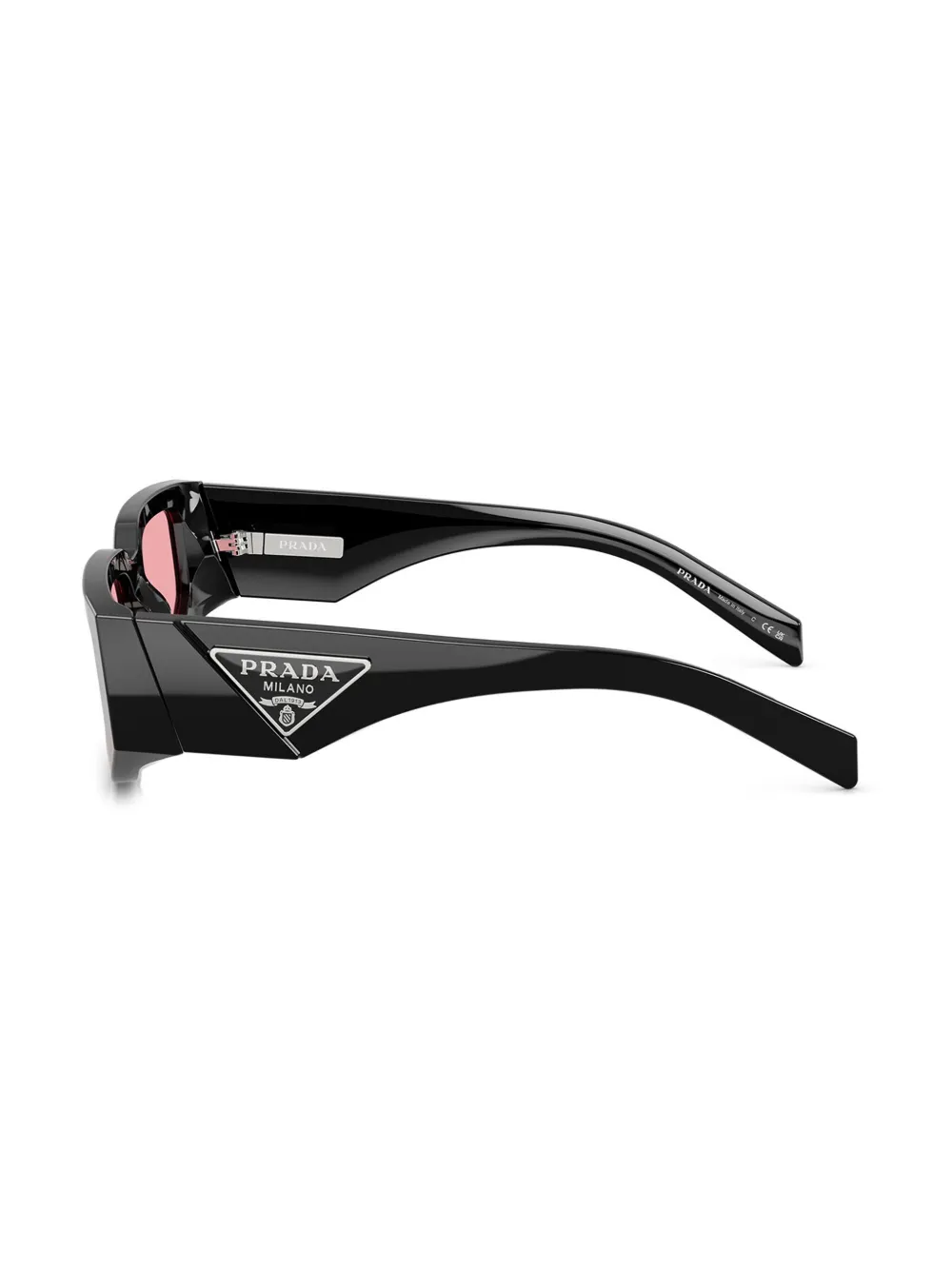 Prada Eyewear Zonnebril met logo Zwart