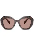 Prada Eyewear hexagon-frame sunglasses - Brown