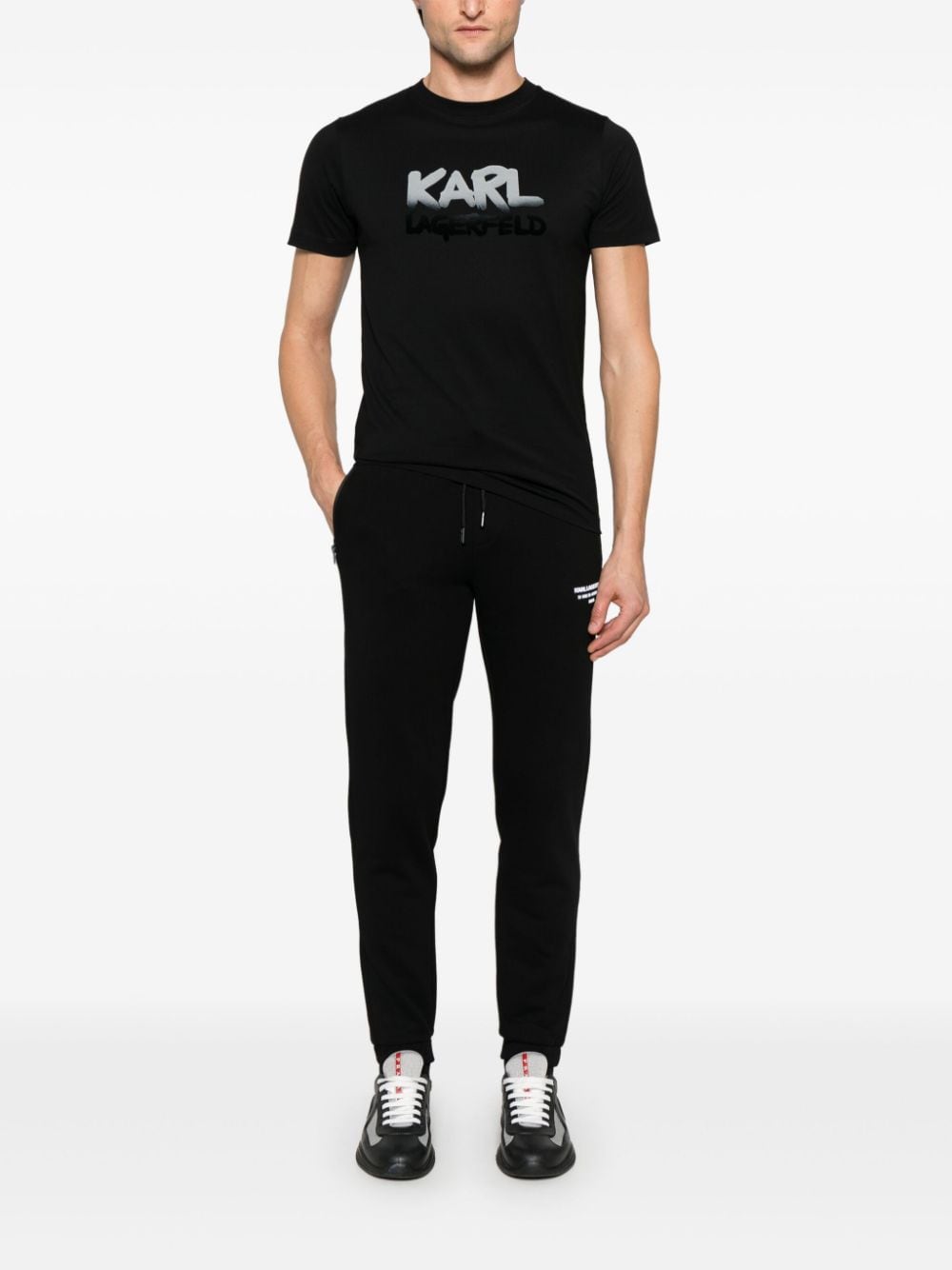 Karl Lagerfeld T-shirt met logo - Zwart