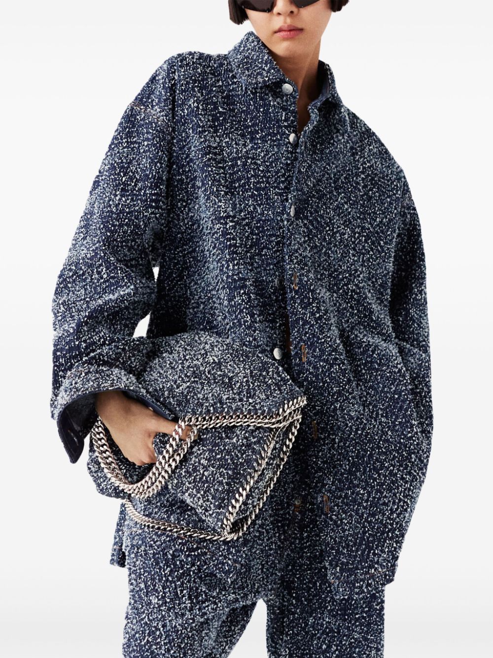 Stella McCartney boucle-construction oversized coat Women