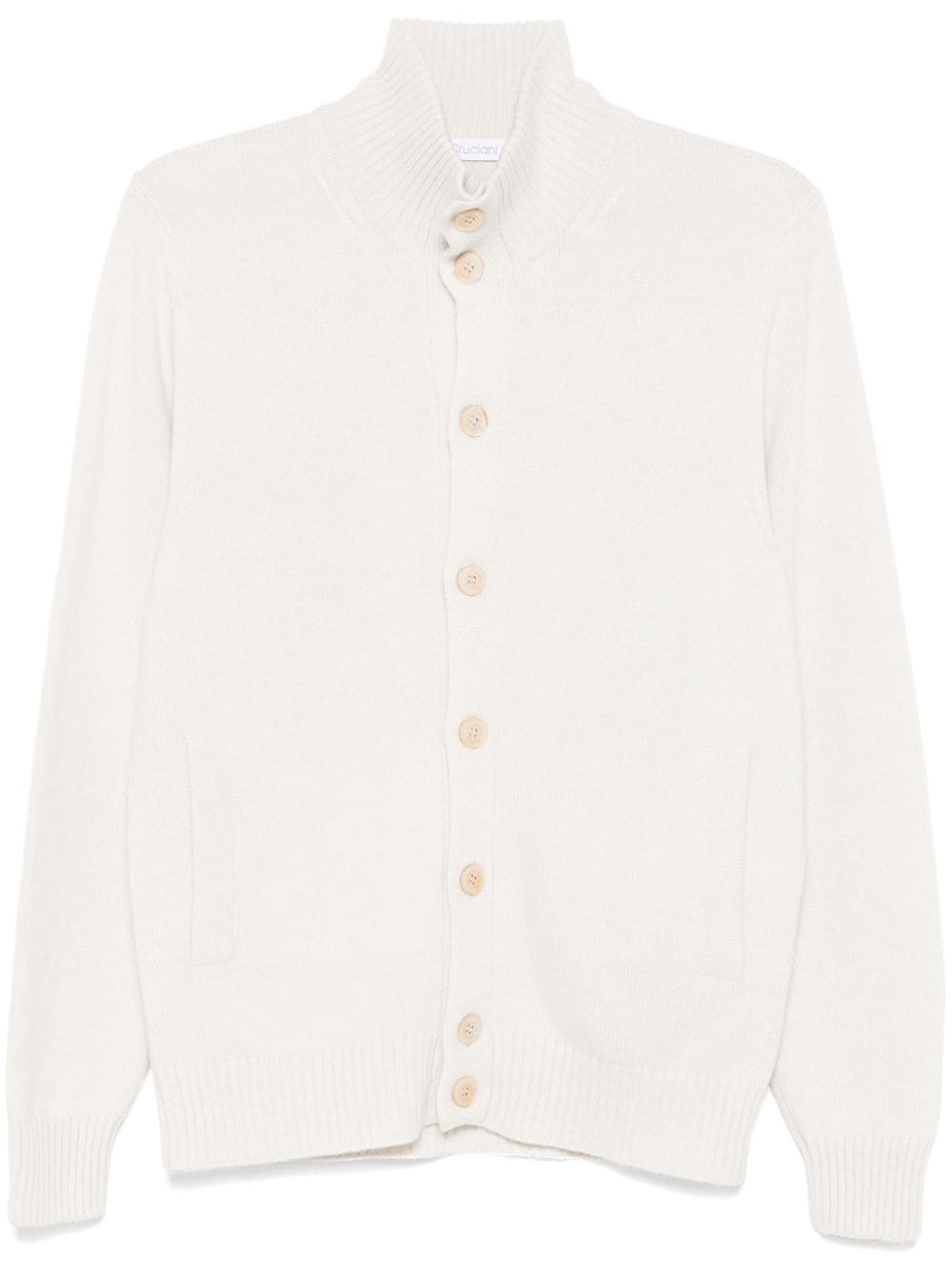 Shop Cruciani Cashmere Cardigan In Neutrals