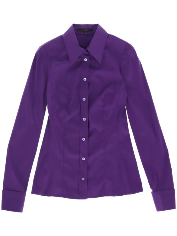 knee length dresses for ladies Gucci - Men's Skinny Dress 268694 Casual Shirt - Blue main image 0