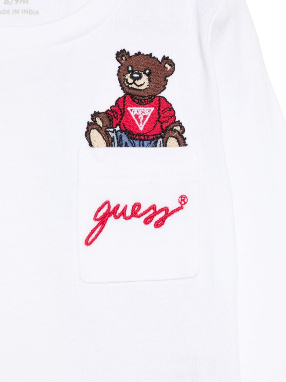 Shop Guess Patch-detail T-shirt In White