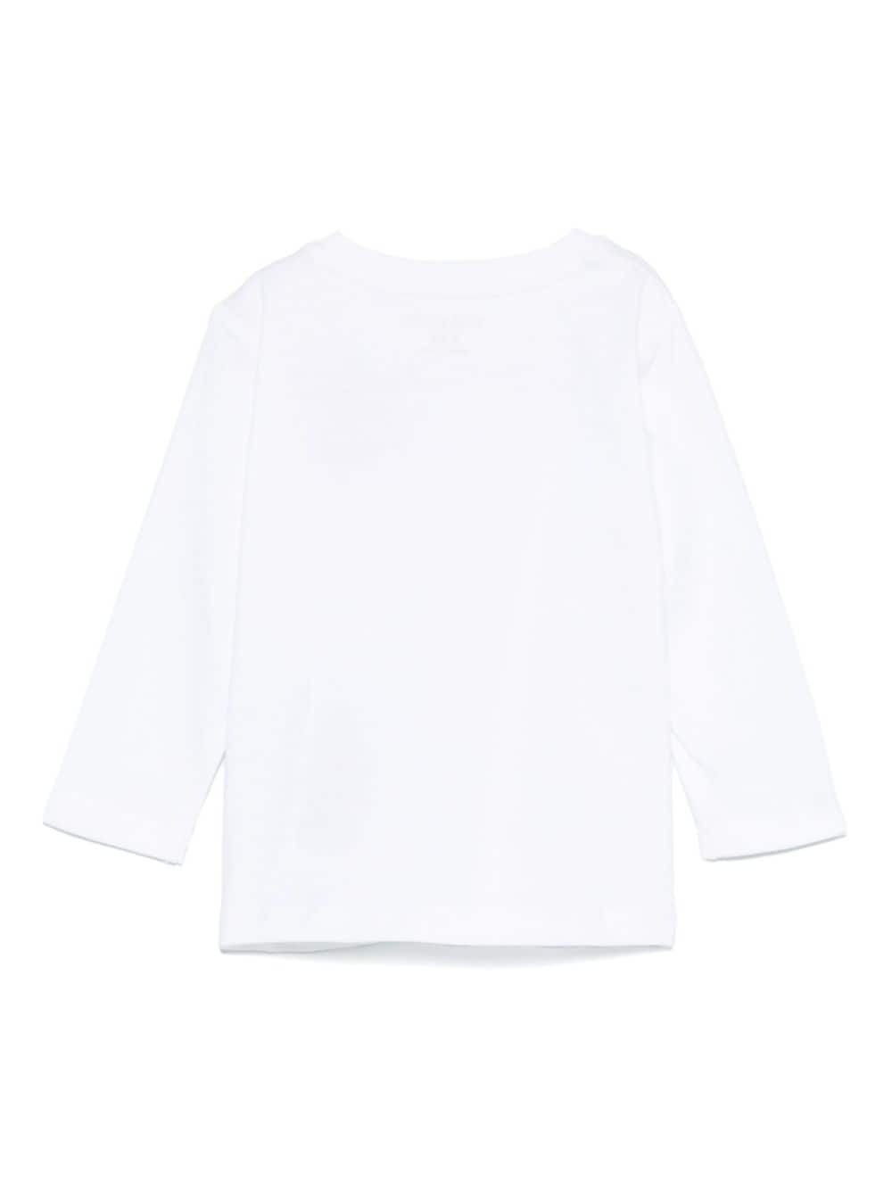 guess kids T-shirt met patchdetail - Wit