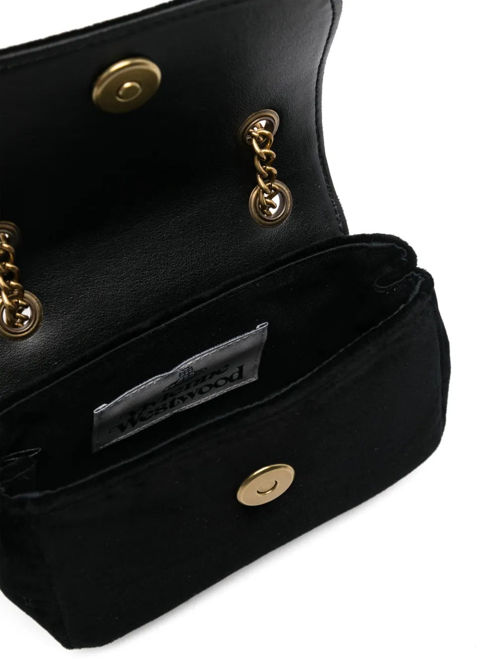 Vivienne Westwood Small Orbplaque Shoulder Bag Black FARFETCH