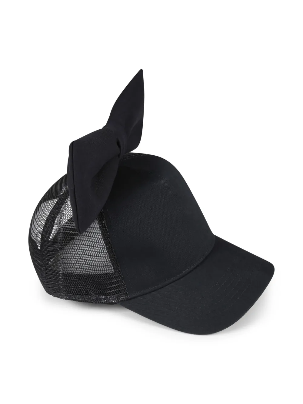 Caroline Bosmans bow-detail baseball cap - Zwart