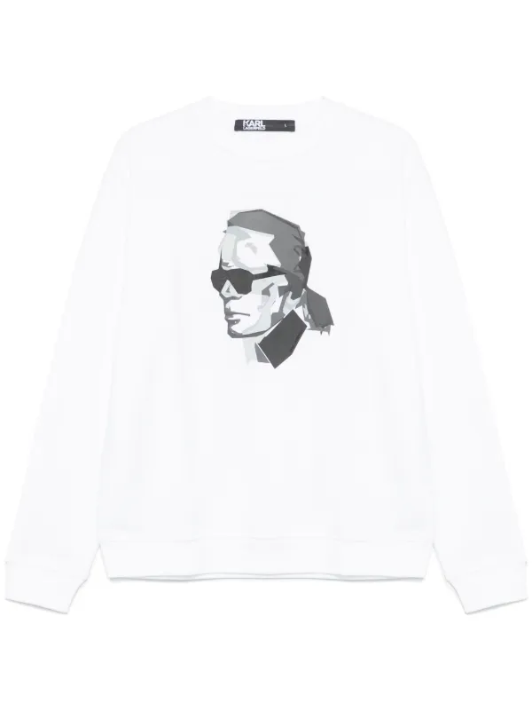 Karl Lagerfeld logo-raised Sweatshirt White FARFETCH PH
