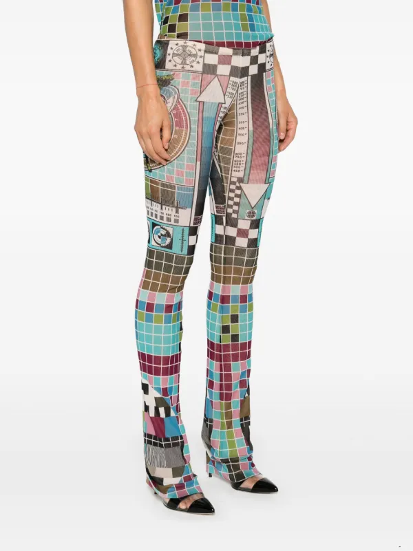 パンツ JEAN PAUL GAULTIER Women Straight Pants 25 03 W TR020 M002P Mid-rise straight pants in black - Jean Paul Gaultier