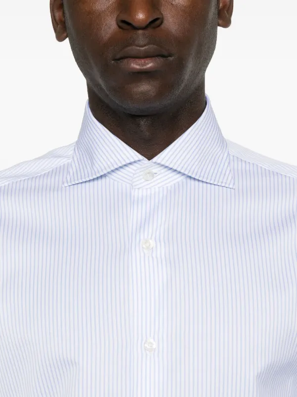 Finamore 1925 Napoli ストライプ シャツ | ホワイト | FARFETCH JP